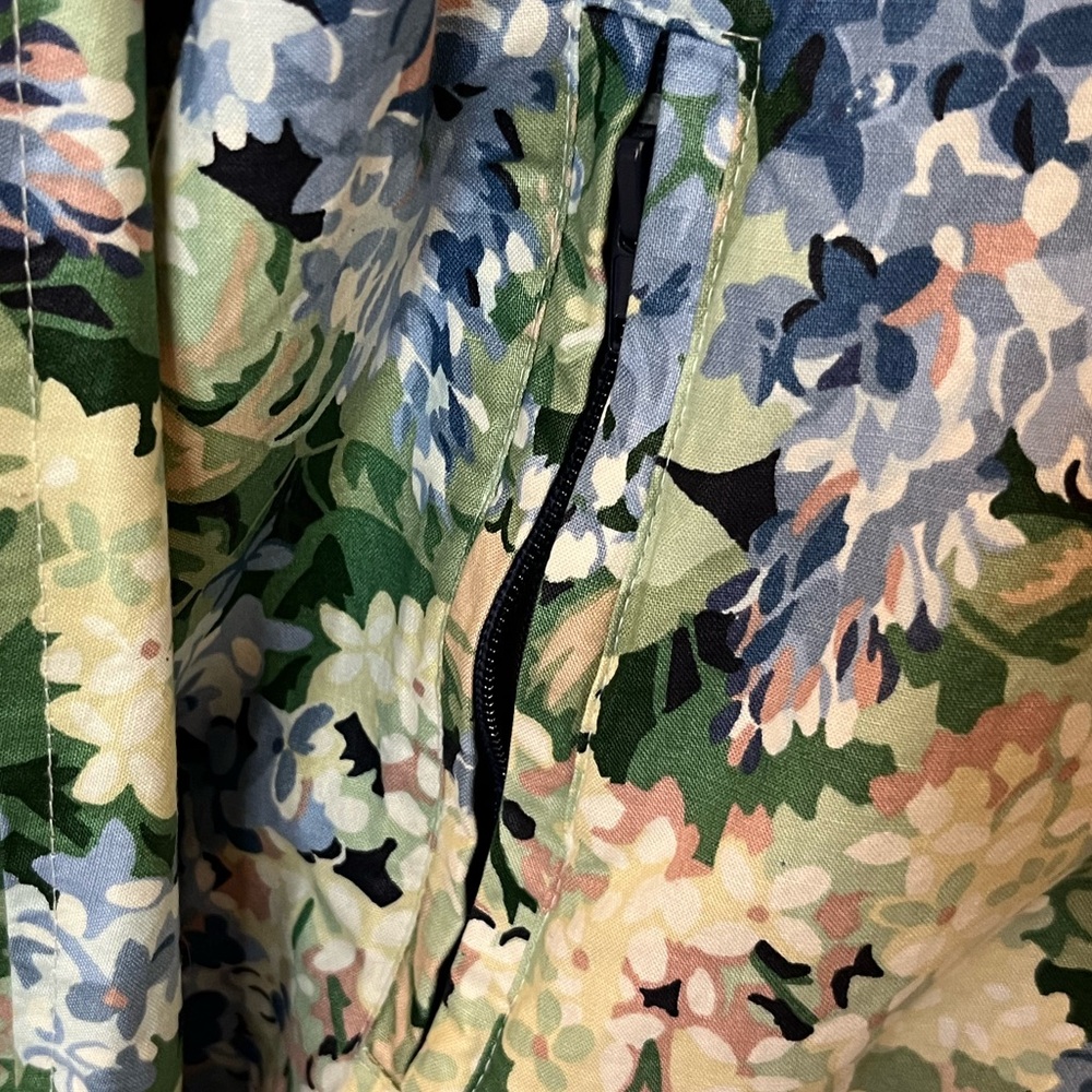 Rare Find! Vintage Ribbons Floral Lined Windbreaker Jacket - Size Large - Picture 10 of 17